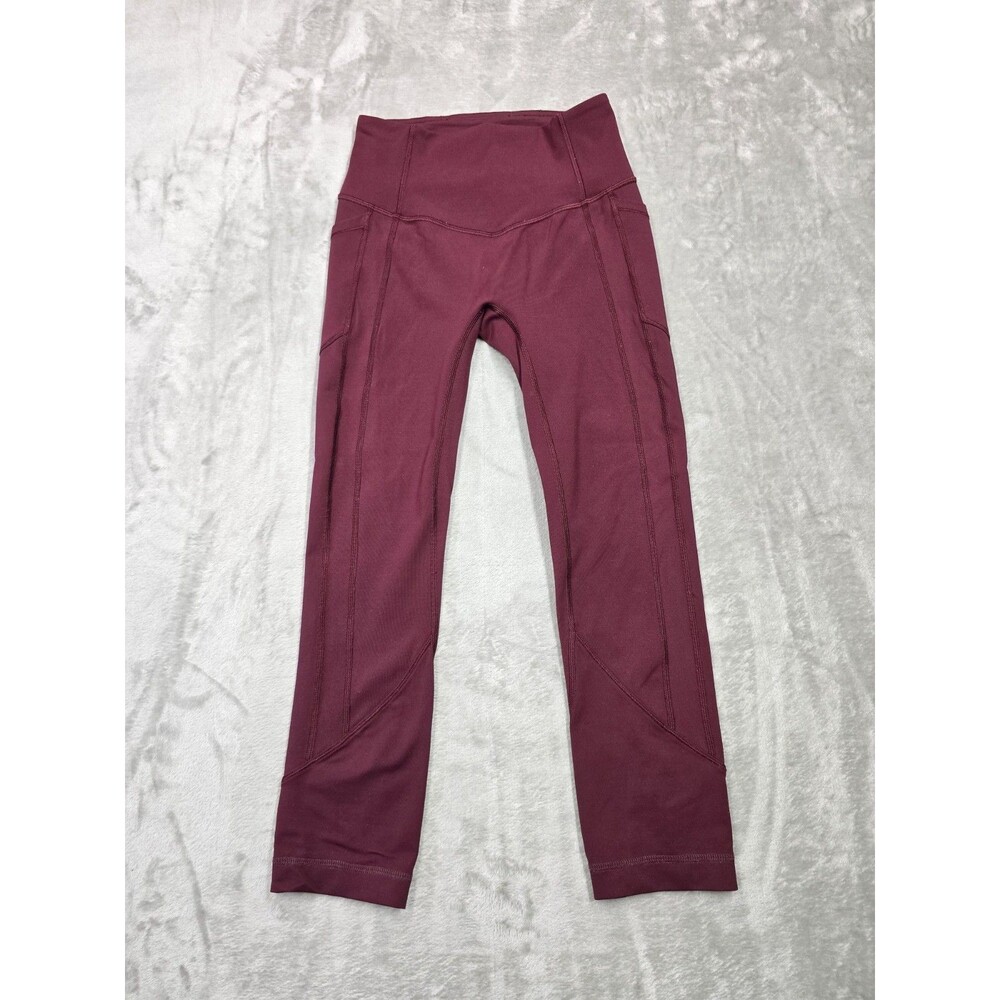 Lululemon All The Right Places Leggings Size 4 Red Pants Athletic